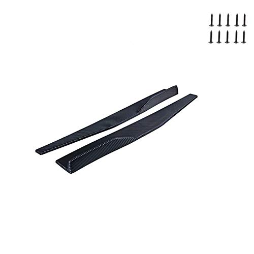 KKUFOO ala de alerón 2X 45 cm para Renault Megane 2 Dustner Clio Honda Civic Fit VW Touareg MK7 MK5 Mazda Puerta de Coche Falda de Parachoques Difusor de Parachoques Spoiler (Color : 45cm Carbon)