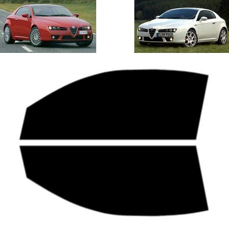 Láminas Solares para Tintar Las Lunas del Coche-Alfa Romeo Brera 3-Puertas 2006-2011 Ventanas Laterales Delanteras (35% Medio Ahumado)