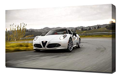 Lienzo impreso de Alfa-Romeo-4C-Spider-V16-1080 2015-Alfa-Romeo-4C-Spider-V16-1080