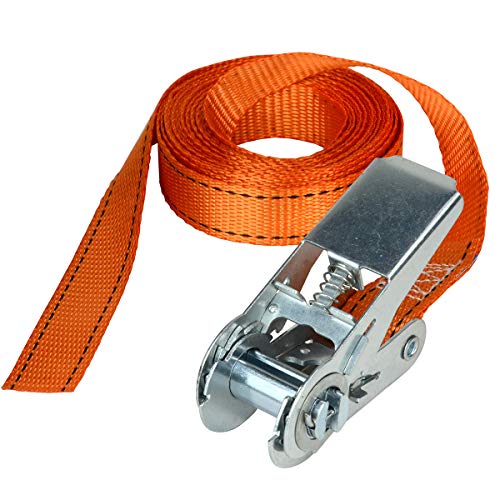 Master Lock 3223EURDAT Fast Link Cinchas de Amarre con Trinquete, Naranja, 5 m x 25 mm