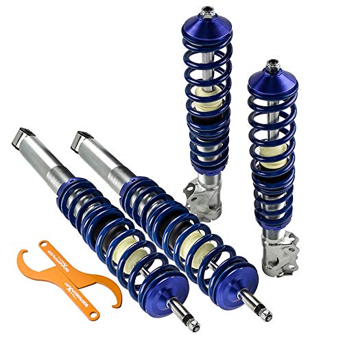 maXpeedingrods Juego de Amortiguadores Ajustables Delanteros y Traseros Suspensión Roscada Coche Llave Coilover Muelle para Golf 2 MK2/A2 19E/1G 1983–1992