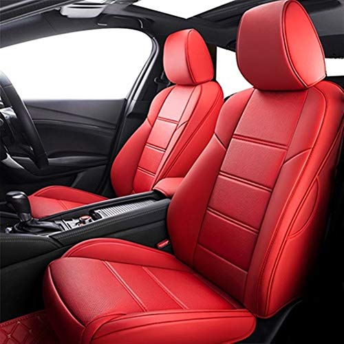 MMI-LX Cubierta de Asiento de Cuero de Encargo del Coche for Nissan Qashqai J10 Patrol Y61 Teana J32 Sunny X-Trail T31 Micra Cubierta Navara for el Coche (Color Name : All Red Standard)