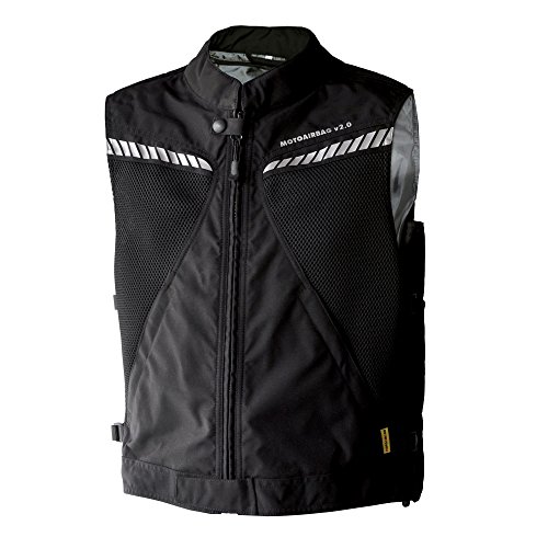 MOTOAIRBAG - Chaleco Airbag trasero y delantero, negro, talla XXL/XXXL