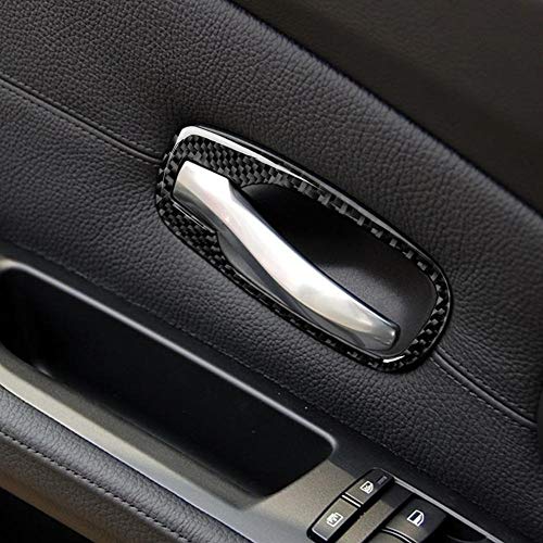 MOUNTAIN MEN Decoración de Coches Premium Manija de Puerta de Coche Cubierta de la Puerta Interior Tazón Vinilo Decorativo de Fibra de Carbono for BMW Serie 5 E60 2006-2010 Accesorios Ajuste