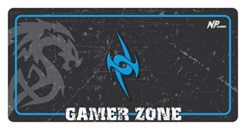 NivellPublicitari Alfombrilla Ratón Grande Alfombrilla Gaming Alfombrilla Gamer (800x400x2mm Azul) Máxima precisión Base y Superficie Texturizada Impermeable Antideslizante, Protector Escritorio.