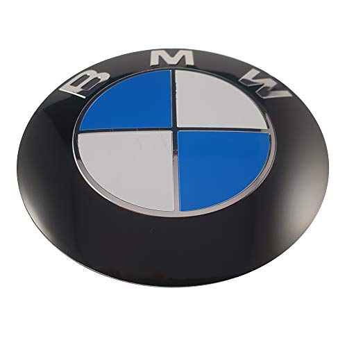 Otro LUDOSTREET ref0002 Logo Emblema Insignia Anagrama Compatible con BMW 73mm Trasero Maletero Coche (Azul - Blanco)