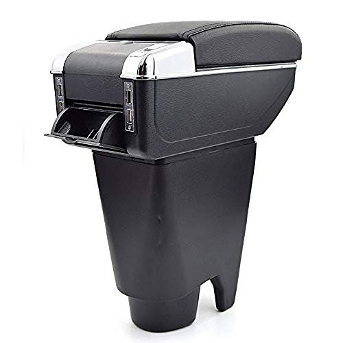 , para Toyota Aygo BJ Reposabrazos Reposabrazos Caja de Almacenamiento de Cuero Censole Central Partes Interiores Accesorios Decoración Car Styling-Negro