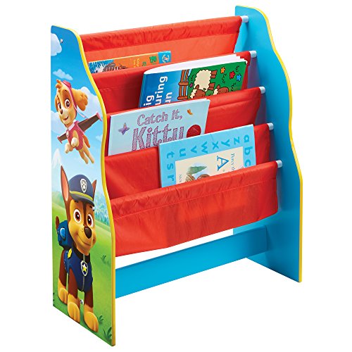 Paw Patrol Librería Infantil de Estantes Colgantes, Madera, Multicolor, 23x51x60 cm