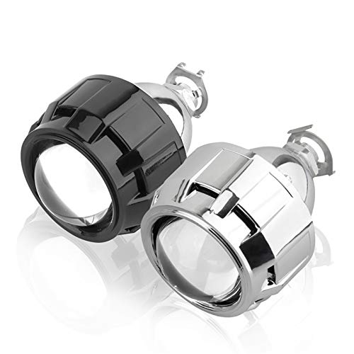 QSCTYG Angel Eyes Mini Mini Mini Xenon HID HID PROYECTOR LENTULES DE Lentes Ajuste Ajuste H4 H7 H7 H11 9005 H8 Lámpara de Cabeza de Coche con Cubiertas de Arma de gatting 672 (Color : 1pcs RHD Black)