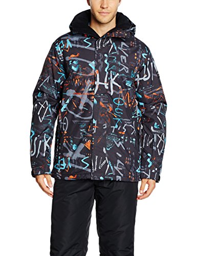 Quiksilver Mission Printed Youth Jk Chaqueta para Nieve, Ninos, Multicolor (HIELINE BLUE), talla del fabricante: XL