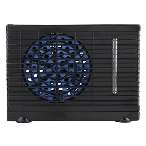 Raguso Ventilador de acondicionador de automóvil de 12V Ventilador de acondicionador de Aire evaporativo Duradero portátil ABS para camión de automóvil en 7.9 x 4.3 x 5.9 Pulgadas