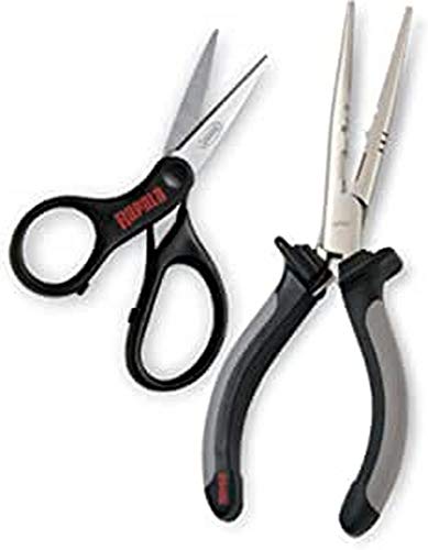 Rapala and Scissors Combo 6 1/2" Pliers/Super LineScissors/Sheath Paquete, Unisex-Adult, Multicolor, Talla única