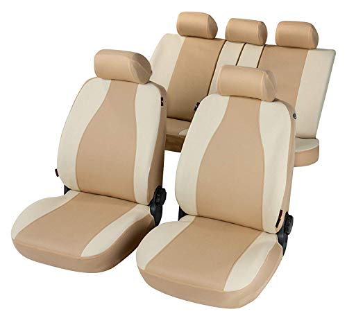 Rmg-Distribution - Fundas de Asiento para MERIVA (Modelos 2010 a 2017), compatibles con Asientos con airbags, reposabrazos Laterales, Asientos Traseros separables R01S0630