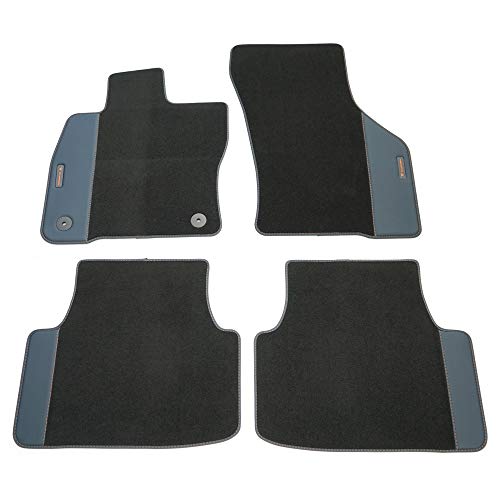 SEAT 5FG863011ELOE Alfombras de Tela Cupra Formentor Premium, 4 Alfombrillas Textiles, Color Negro