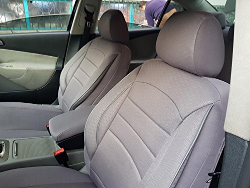 seatcovers by k-maniac Fundas de Asiento para Kia Sorento II, universales, Color Gris, Juego de Asientos Delanteros y Accesorios para el Interior V833017