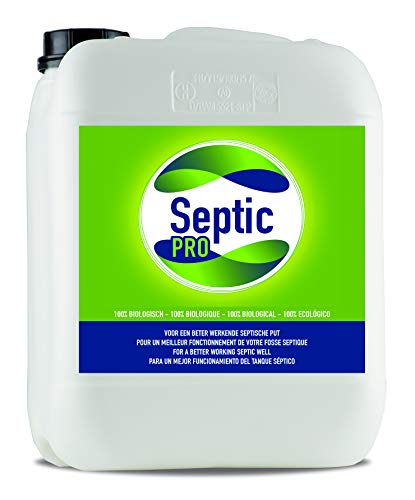 Septic Pro 5 litro - adecuado para fosas sépticas desde 6000 litros y hasta - KIT DE ARRANQUE PARA UN MEJOR TANQUE SEPTICO DE TRABAJO