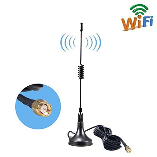 SMA Base Magnética Antenna 10dBi Alta Ganancia 4G LTE, Amplificador de Antena gsm WiFi Receptor de Adaptador de Red Antena SMA de Largo Alcance con Cable a Conector SMA para Punto de Acceso móvil