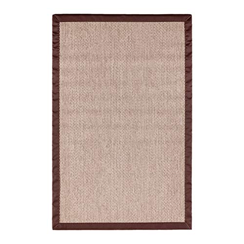 STORESDECO Alfombra vinílica Deblon – Alfombra de PVC Antideslizante y Resistente, Ideal para salón, Cocina, baño… ¡Disponible en Medidas Grandes! (120cm x 180cm, Marrón Claro)