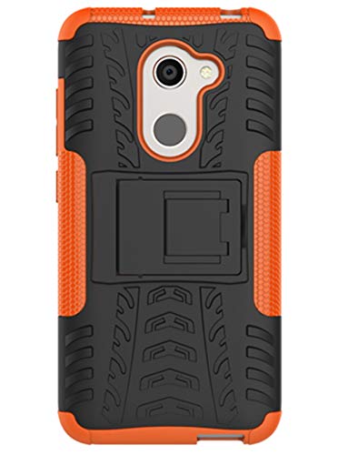 Tiga Shopping Funda Protectora para Alcatel A3(5.0") con Kickstand, Funda Doble para Alcatel A3(5.0"),para Trabajo Pesado,Protección Completa para Alcatel A3(5.0")(Naranja)