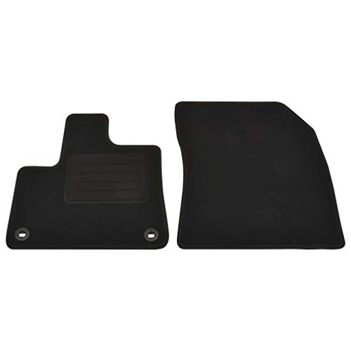 UnfadeMemory Alfombrillas para Coche 2 Piezas para Opel Combo E Voorset 2018-,Resistente a la Abrasión,Velour,Gris Antracita