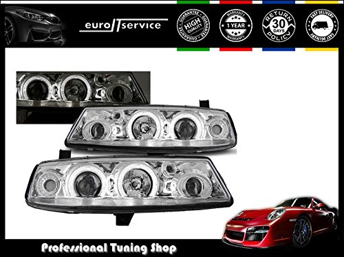 V-Maxzone lpop06 Set de lámparas Proyector Faros delanteros Angel Eyes, color cromado