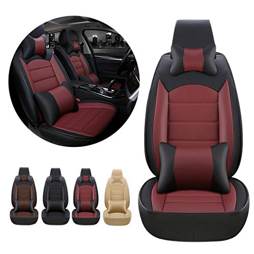 WANLING Fundas & Almohada para Asientos de Coche para Ford KA+ Durable Lujo Cuero Delantero Fundas Cubierta de Asiento