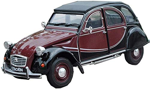 WASHULI Moldeado a Escala 1:24 Citroen 2CV6 Modelo Charleston Alquiler de simulación de aleación de niños Juguetes Decoración Adornos de joyería de 16 cm x 6,3 cm x 6,7 cm