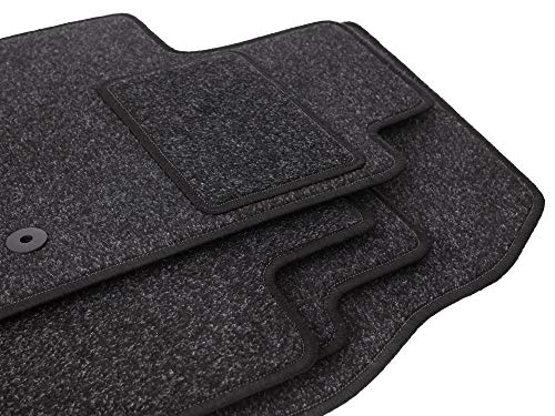 Wielganizator Anthra - Alfombrillas de terciopelo para Opel Combo C Combi (2001-2011), 4 piezas