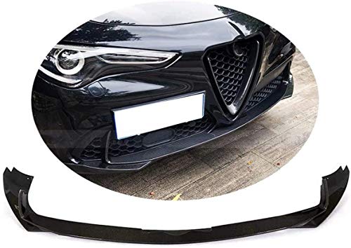 XBXDM Ajuste para Alfa Romeo Stelvio Sport Utility 2017-2019 Fibra De Carbono CF Alerón De Barbilla Frontal Divisor De Parachoques Labios Delanteros Kits De Cuerpo