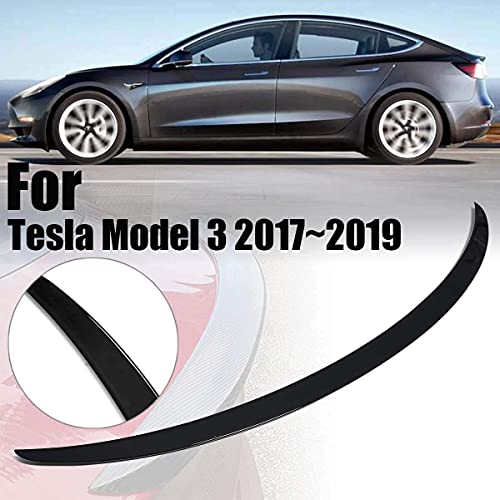 XBXDM Alerón Trasero De Coche, Alerón De Maleta, 1 Uds, Cubierta De Alerón De Maleta Negra Brillante, Ajuste para Tesla Model 3 2017~2019 Alerón Trasero