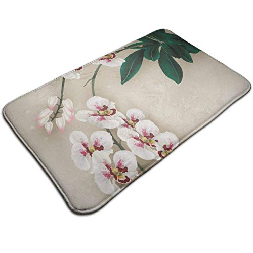 XCNGG Alfombrillas de baño, alfombrillas antideslizantes, alfombras de área Memory Foam Bath Mat Large Size 19.5X31.5 inch, Bell Orchid Non Slip Super Absorbent Velvet Bathroom Rug Carpet, Machine Was