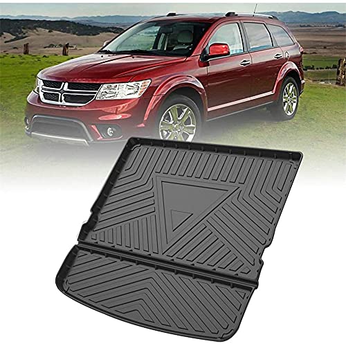 XIARUI Coche Goma Alfombrillas para Maletero, Impermeable Anti Slip Mat Alfombra De Suelo Bandeja Protectora Mat Antisuciedad, para Dodge Journey 2009-2020