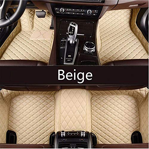 Youthus Alfombrillas Coche para Landrover LR2 LR3 LR4 Range Rover Freelander Discovery evoque Accesorios Coche Cuero De PU Impermeable Antideslizante para Todo Clima Beige