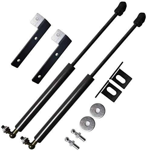 YOUYOUNX   Compatible con el capó Absorbente de Fibra de Carbono Volkswagen Tiguan Modify Gas Struts Lift   Reemplazo (Color: Carbon Fiber Black) -Carbon_Fiber_Black