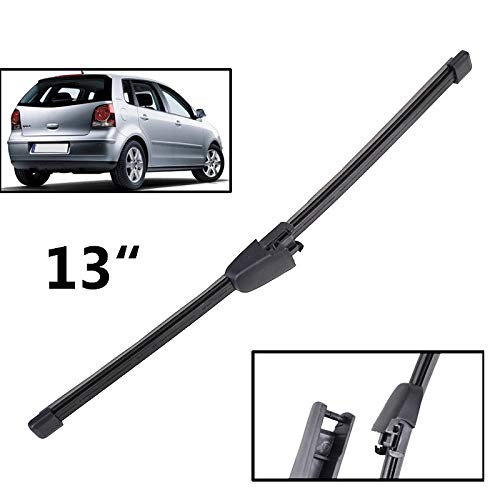 Yubingqin Limpiaparabrisas 13"Hoja de limpiaparabrisas Trasera para VW Polo 9N 9N3 2002 - Windserler de Parabrisas 2009 Ventana Trasera