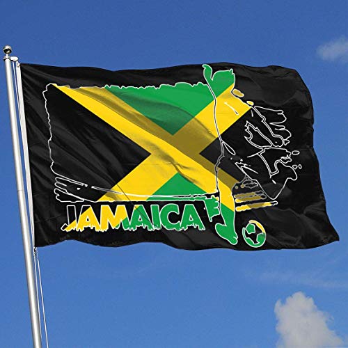 Zudrold Banderas al Aire Libre Bandera de Jamaica Bandera de fútbol de Las Mujeres Bandera para fanáticos de los Deportes Fútbol Baloncesto Béisbol Hockey