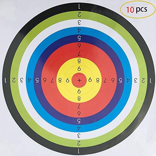 10 Piezas de Tiro con Arco de Objetivo, Objetivo de Práctica de Objetivo 45x45 cm Tradicional Arco de Tiro con Arco de Tiro al Blanco Para Tiro con Arco de Deporte al Aire Libre, Arco y Tiro de Dardo