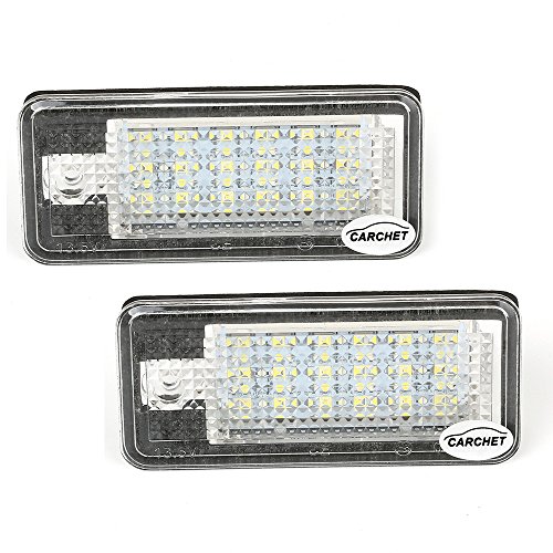 1.44W 18LED 3528SMD 2 x LÃ¡mpara Placa MatrÃ­cula Luz Blanco para Coche A3/S3