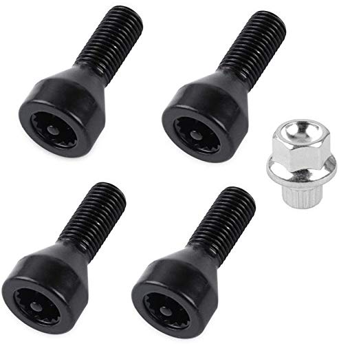 4Pcs M12 x 1.5mm Kit de Pernos y Tuercas Para Ruedas de Bloqueo 36136786419 36131180882 36136764057