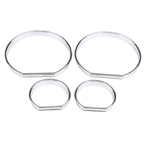 4pcs Marco del ajuste de la decoración del indicador del velocímetro del tablero de instrumentos del coche, Auto Cubierta del tablero de instrumentos Anillo para E46