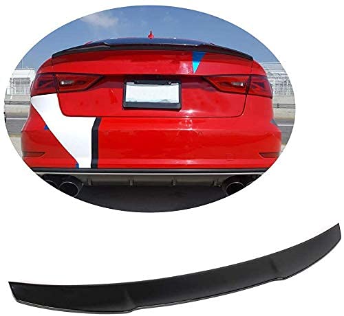 ABABABA Alerón Trasero para Maletero Adecuado para Audi A3 8V Base Sline S3 Sedan 2014-2019 Tapa De Puerta Trasera De Fibra De Carbono CF Alerón Highkick Wing Lip