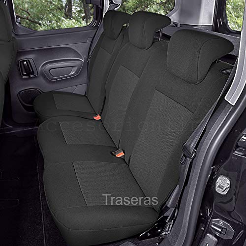 Accesorionline Fundas de Asiento para Proace City Desde 2019 -100% A Medida 2-5plazas (5plazas (Traseras 1+2))