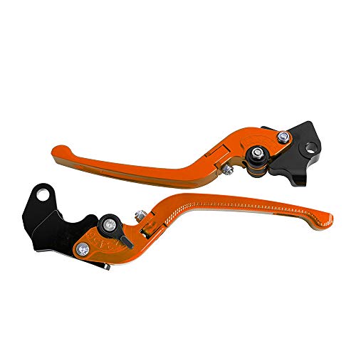 Accesorios de motos Palanca de embrague de freno plegable ajustable, 2 piezas, para Aprilia RSV4 Factory 2009-2018 para RSV4-R/RR/RF 2009-2018 (Naranja)