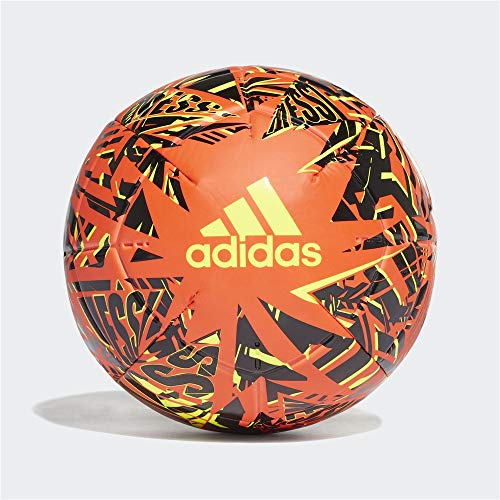 adidas Messi CLB Balón, Hombres, Rojsol/Negro/Amasol (Multicolor), 4