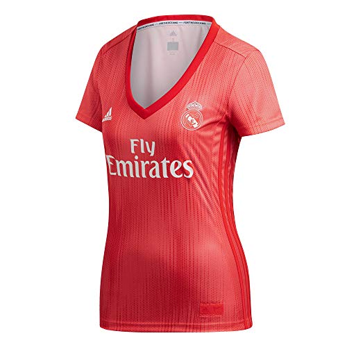 adidas Real Madrid Third - Camiseta de fútbol para Mujer, Mujer, DP5448, Real Coral/Vivid Red, Large