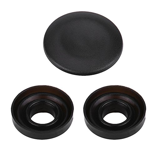 Aluprey Joystick Center Button Cover Kit de reparación de perilla MMI con 2 anillos de sellado para Audi A4 A5 A6 Q5 Q7 S5 S6(negro mate)