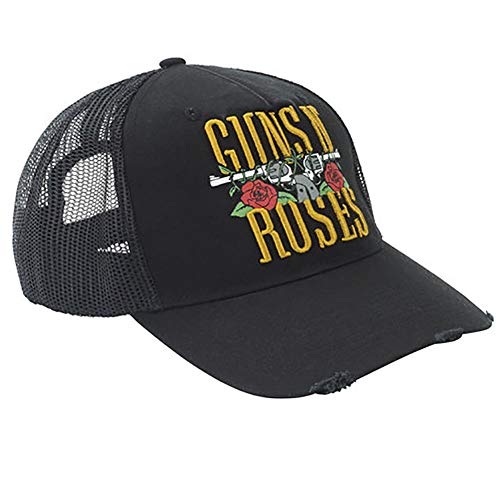 Amplified Guns N Roses Apilador Logo Distressed Truckers Cap