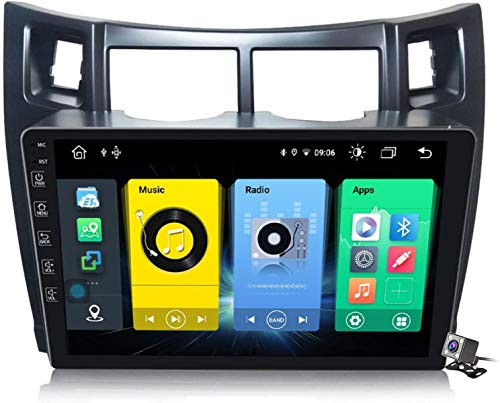 Android 10 Car Radio de Navegación GPS para Toyota Yaris XP90 2005-2012 con 9 Pulgada Táctil Support 5G FM Am RDS/DSP MP5 Player/Steering Wheel Control/Carplay Android Auto