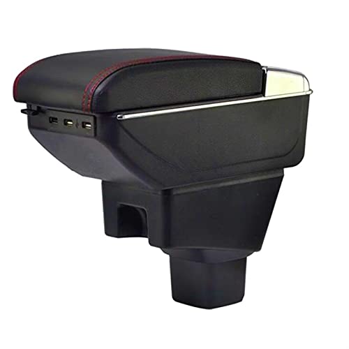 Apoyabrazos Caja De Reposabrazos De Coche para S-uzuki Sx4 2007-2013 Caja De Contenido De Tienda Central De Doble Capa Portavasos Accesorios De Interfaz U-SB