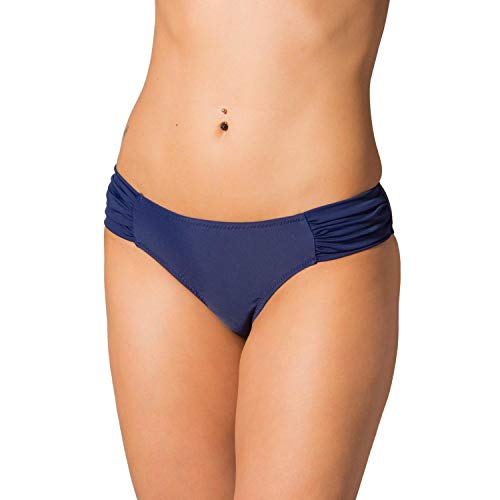 Aquarti Bragas de Bikini Talle Bajo Lateral Fruncido - Mujer, Azul Marino, 42